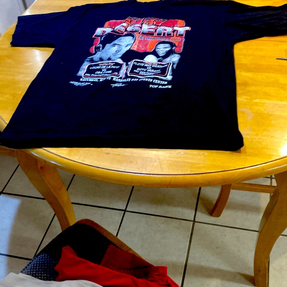 Vintage 1999 Floyd Mayerather, Oscar De La Hoya championship boxing T shirt